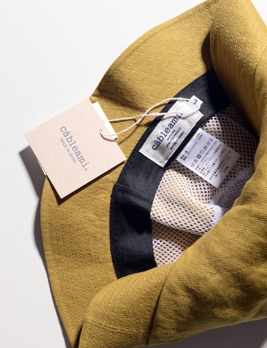 French Linen Bucket Hat - Mustard