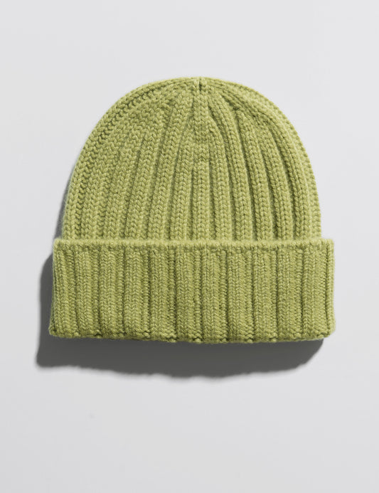 Cashmere Beanie - Lime