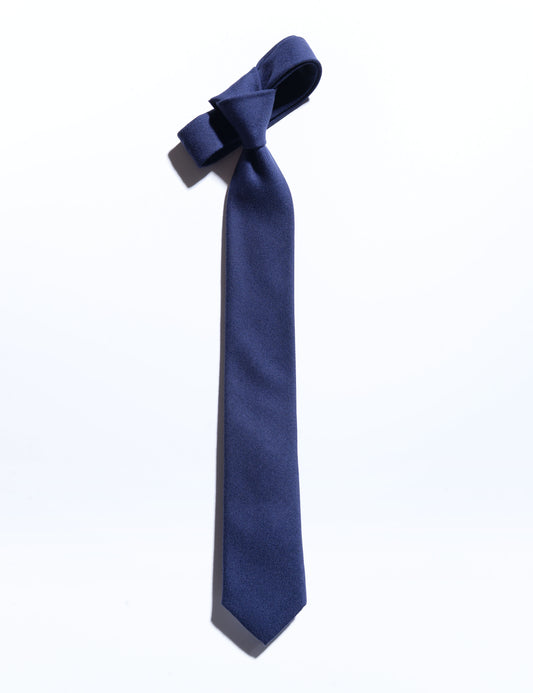 Flat photo of Brooklyn Tailors Cashmere Plainweave Tie - Navy