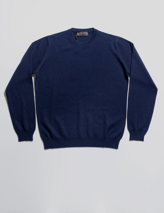 Merino Cashmere Crewneck - Navy