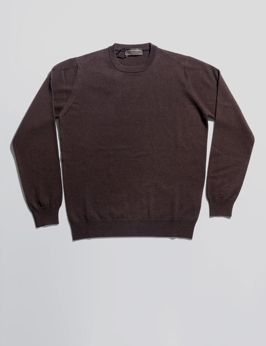 Merino Cashmere Crewneck - Brown