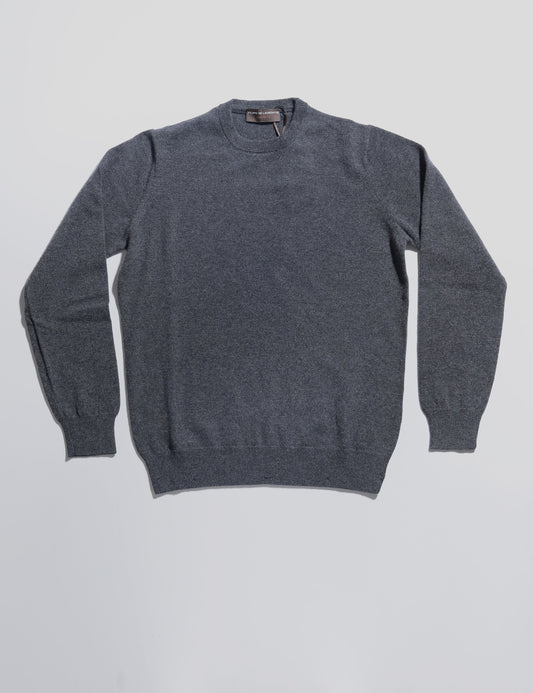 Merino Cashmere Crewneck - Charcoal