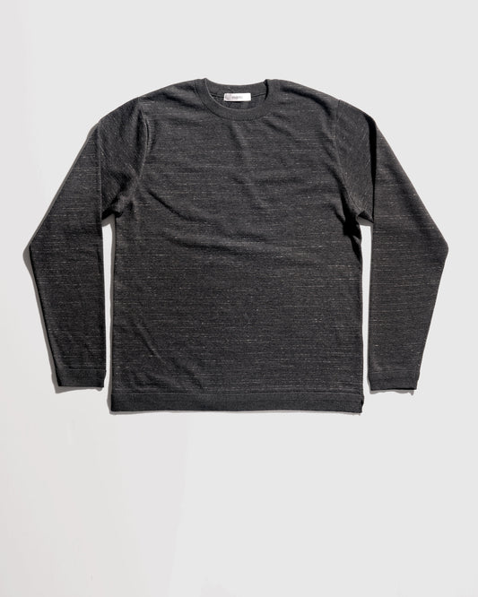 Knit Cotton Sweater - Heathered Charcoal