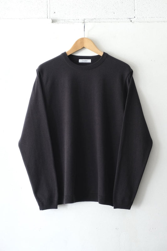Knit Cotton Sweater - Charcoal