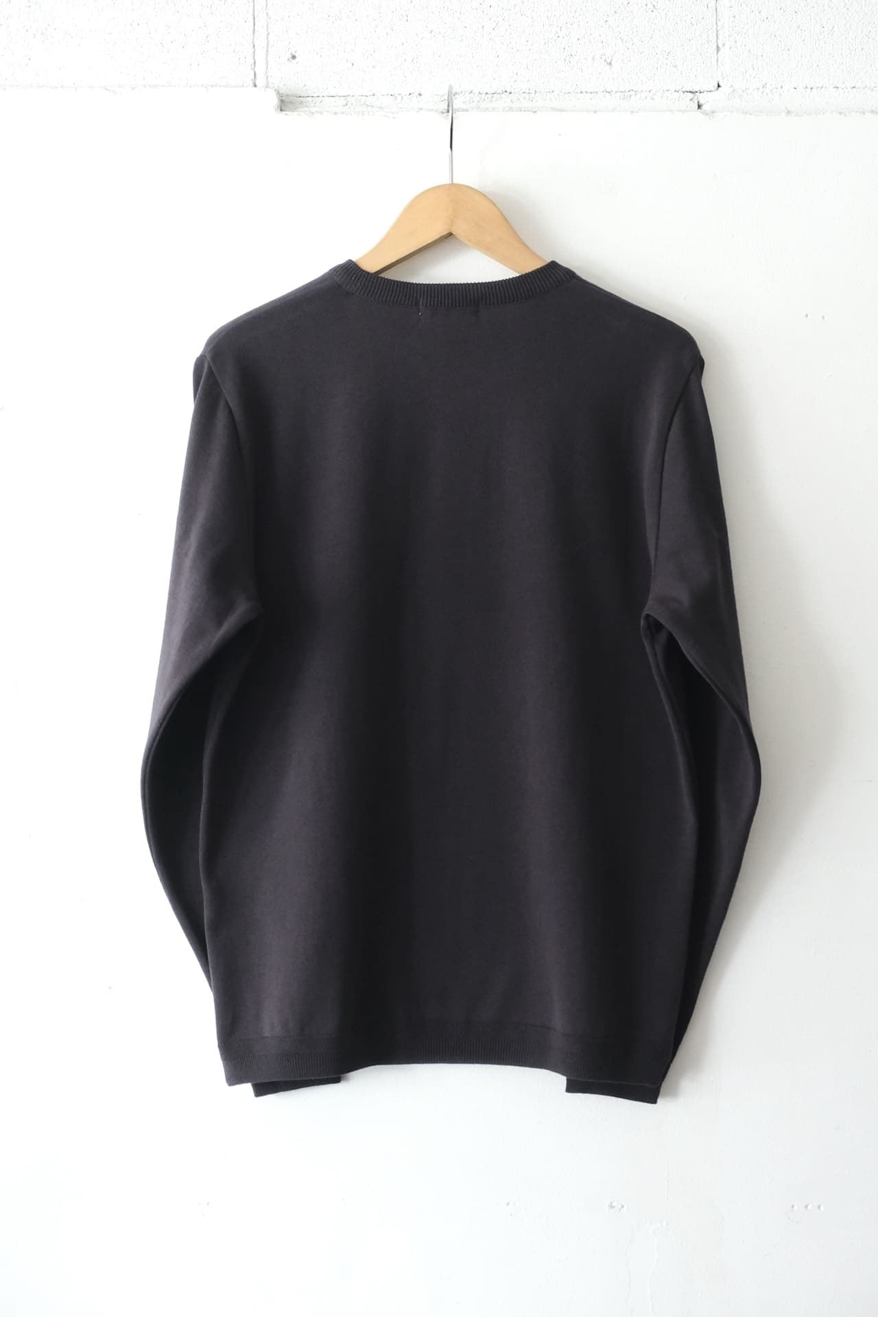 Knit Cotton Sweater - Charcoal
