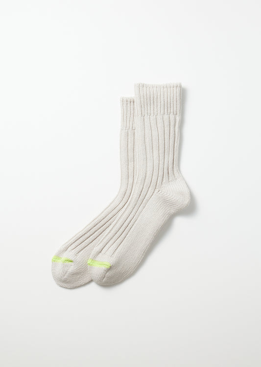 Chunky Ribbed Crew Socks - Pale Gray