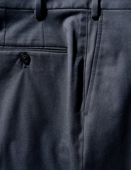 BKT36 Straight Leg Pant in Italian Cotton Twill - Marine Bue