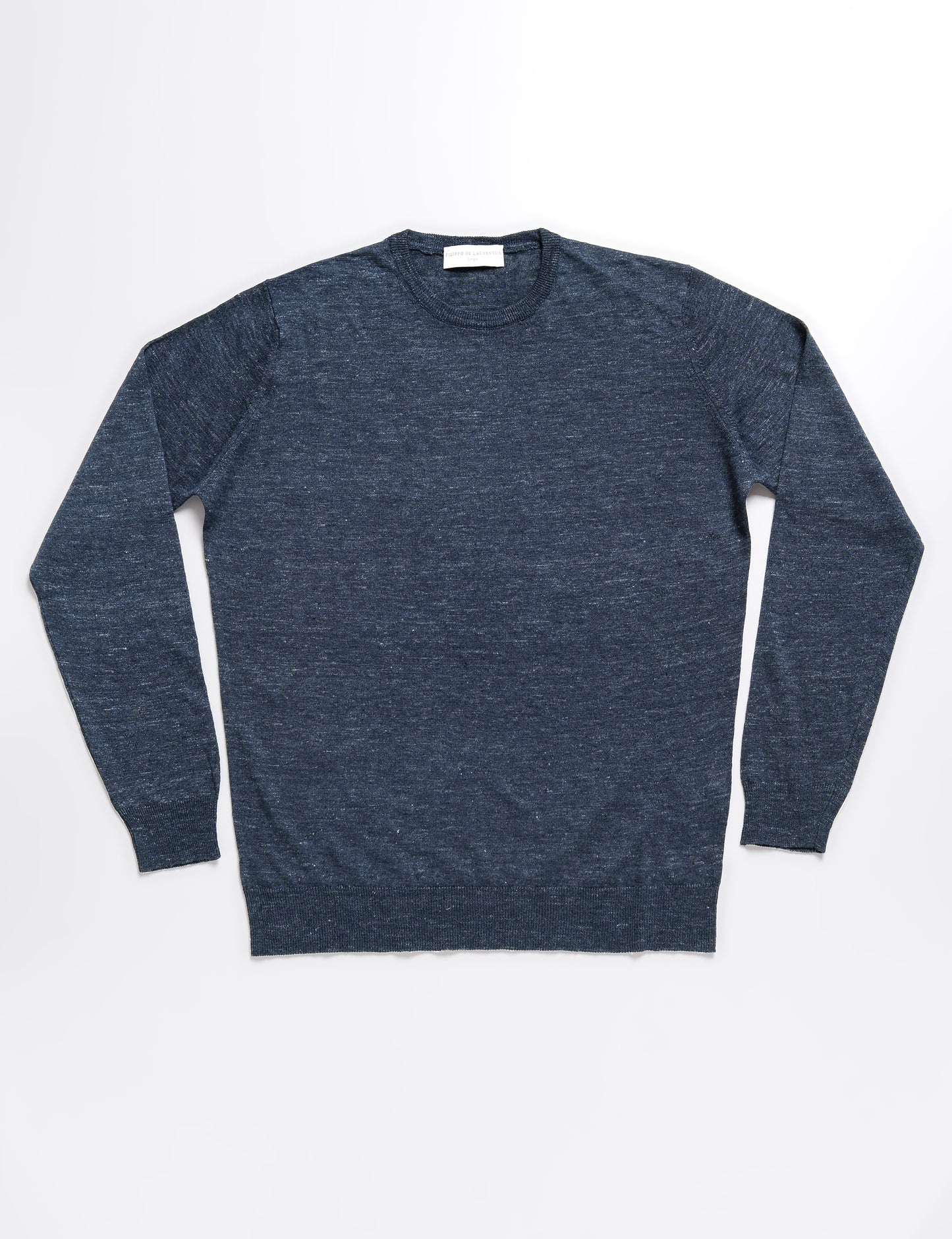 Linen/Cotton Crewneck Sweater - Heathered Charcoal
