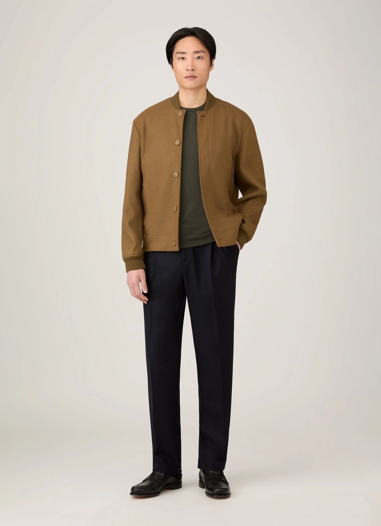 Riviera Midweight T-Shirt in Dark Green