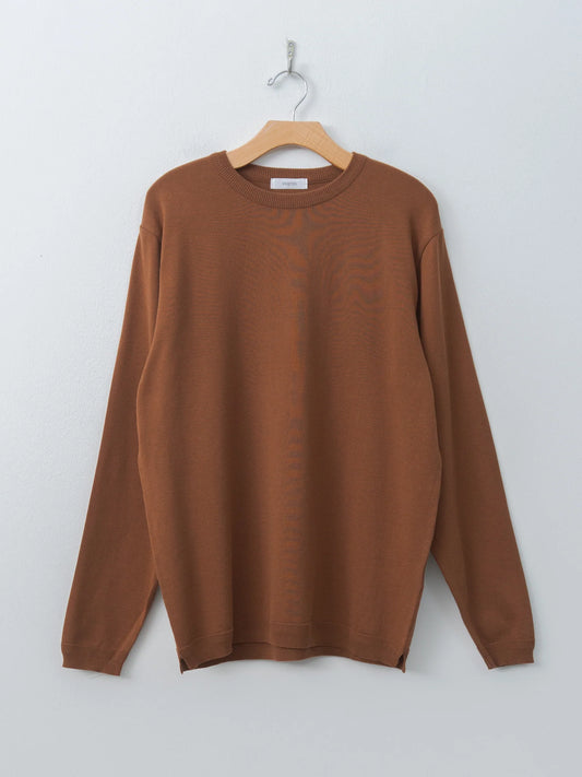 Knit Cotton Sweater - Brown
