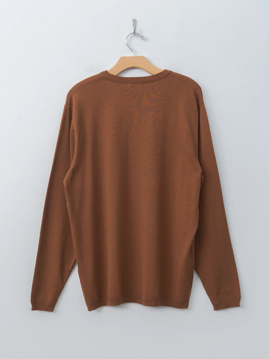 Knit Cotton Sweater - Brown