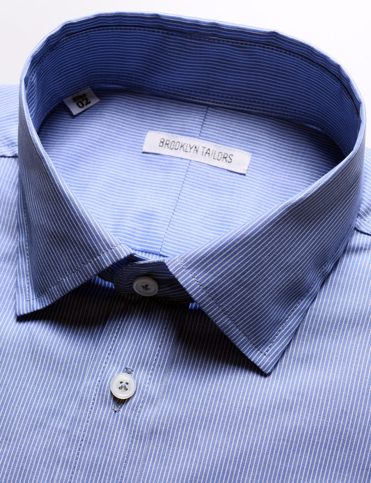 BKT20 Slim Dress Shirt in Professional Stripe - Imperial Blue