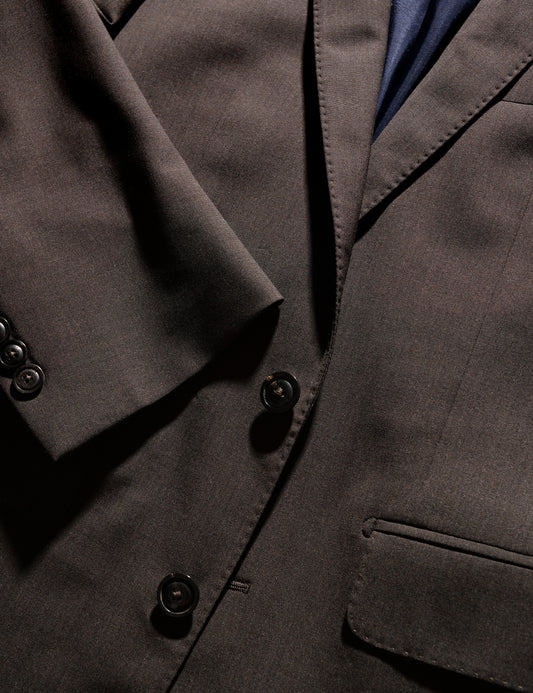 BKT50 Tailored Jacket in Heathered Plainweave - Charred Ember
