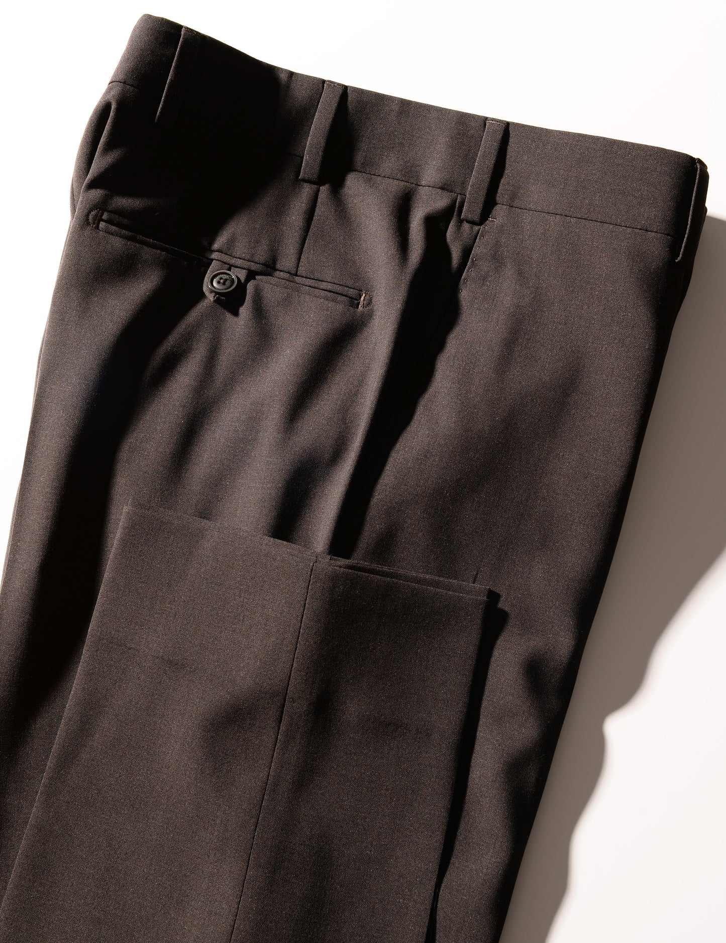 BKT50 Tailored Trousers in Heathered Plainweave - Charred Ember