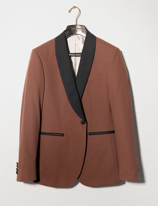 FINAL SALE: BKT50 Shawl Collar Dinner Jacket in Summer Blend - Ruddy