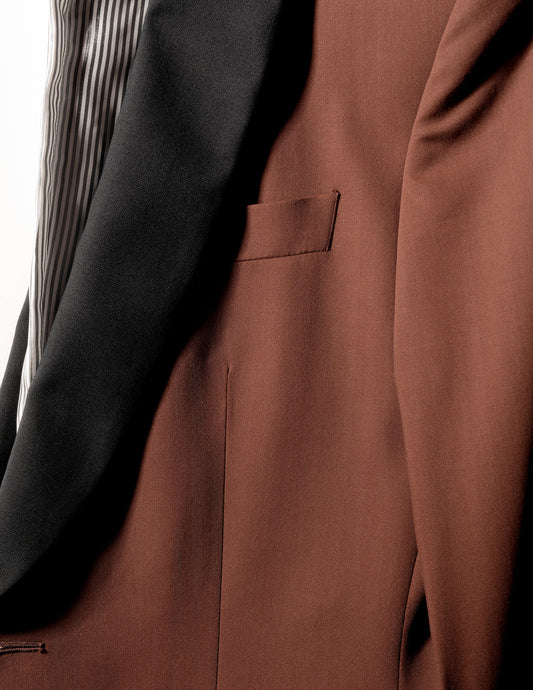 FINAL SALE: BKT50 Shawl Collar Dinner Jacket in Summer Blend - Ruddy