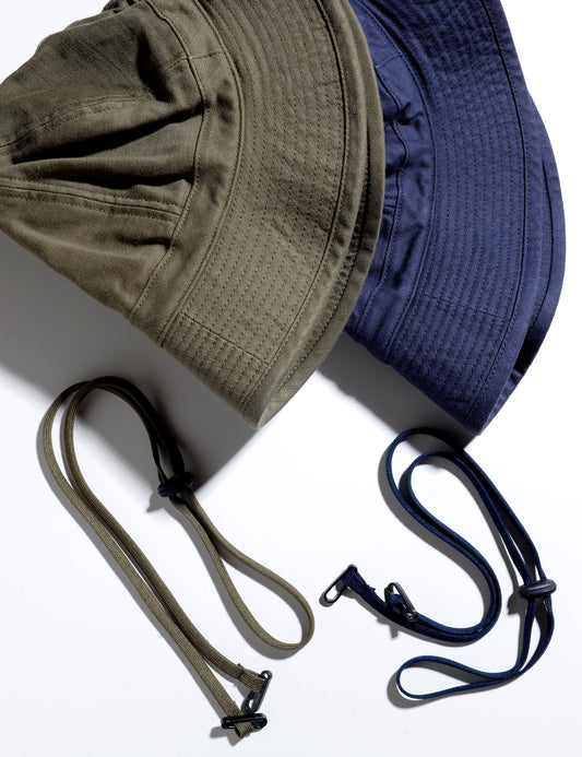 Bucket Hat with Removable Strap - Navy