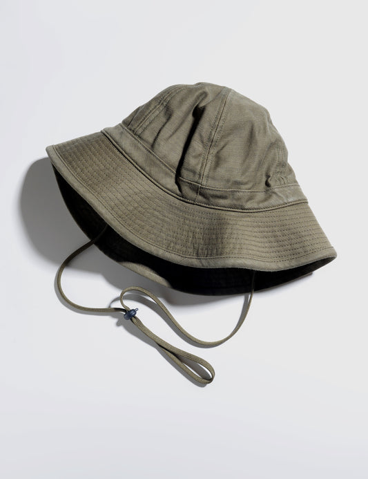 Bucket Hat with Removable Strap - Olive