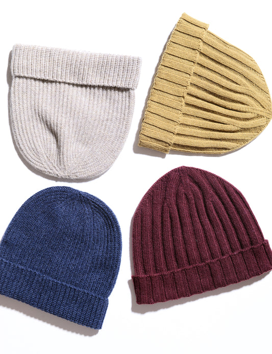 FINAL SALE: Ribbed Cashmere Beanie - Pinot