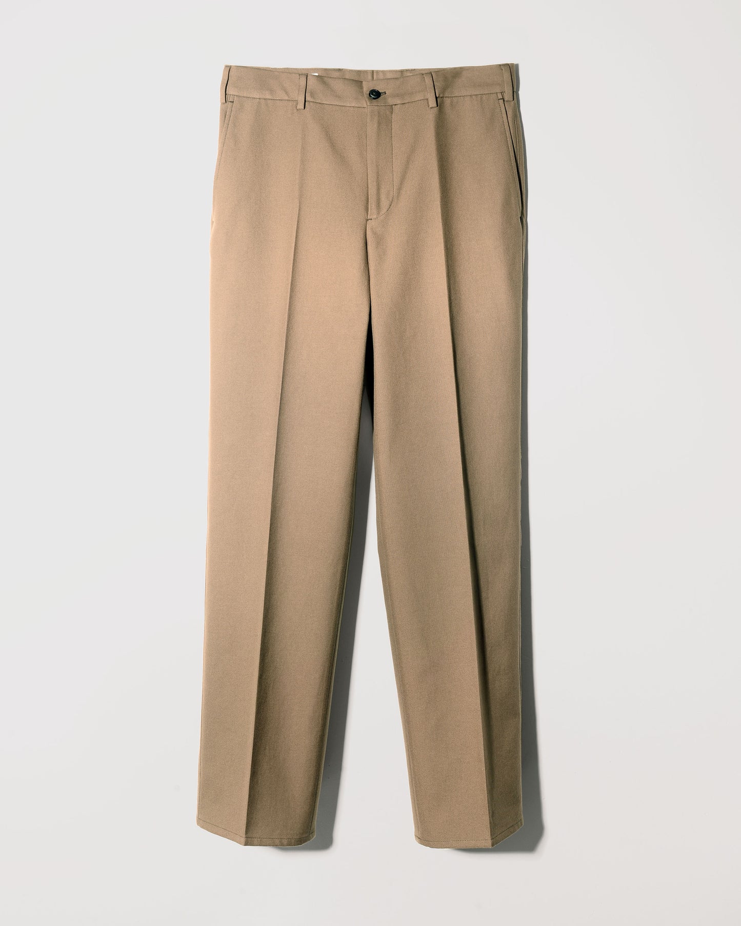 BKT36 Tailored Trousers in Cotton Twill - Bark