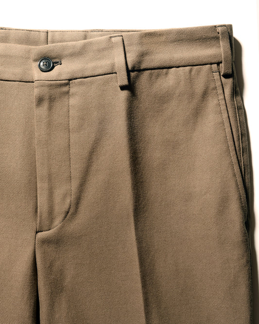 BKT36 Tailored Trousers in Cotton Twill - Bark