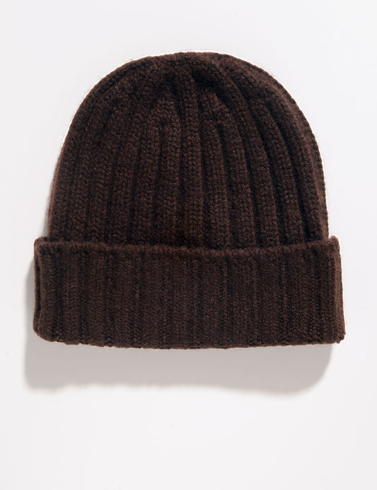 Cashmere Beanie - Brown