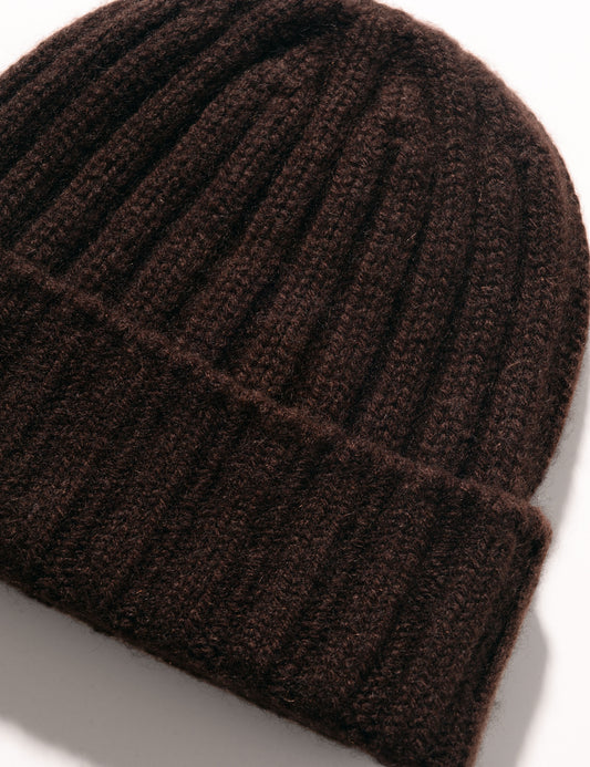 Cashmere Beanie - Brown