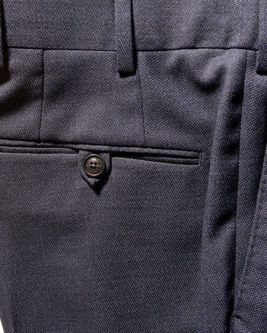 BKT50 Tailored Trousers in Super 130s Twill - Marled Midnight