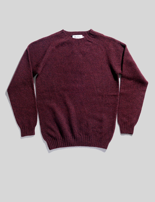 Slim-Fit Shetland Sweater - Beetroot
