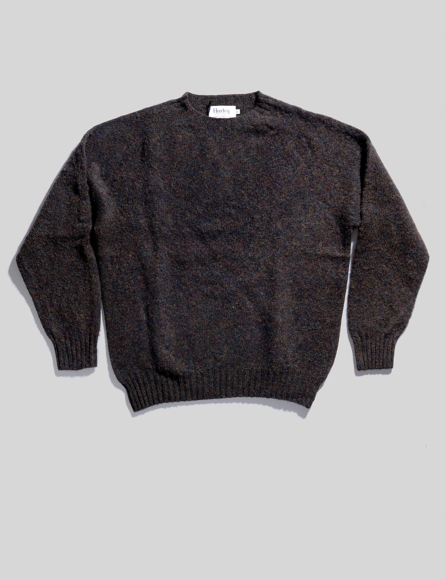 Classic Fit Shaggy Shetland Sweater - Carob