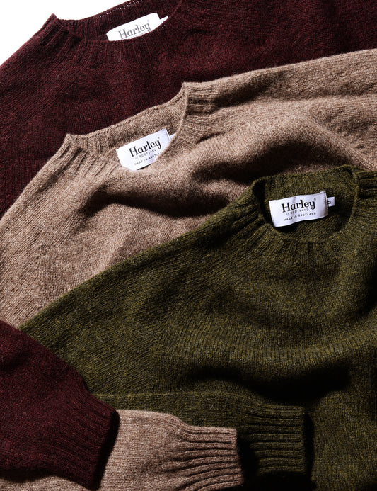 Slim-Fit Shetland Sweater - Scots Pine