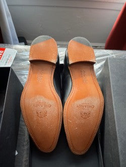 FINAL SALE: Lime Oxford Shoes in Black Calf Leather FLOOR MODEL SIZE US 12|UK11