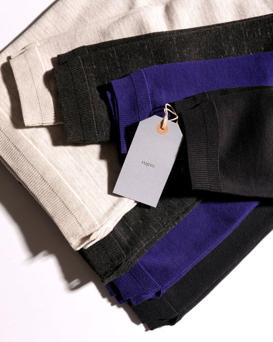 Knit Cotton Sweater - Heathered Oatmeal