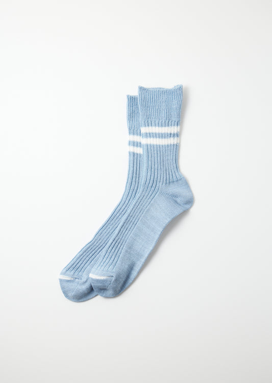 Hemp Organic Cotton Stripe Socks - Morning Blue