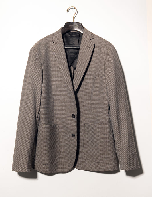FINAL SALE: BKT35 Unstructured Jacket in Mini Houndstooth - Heather Gray