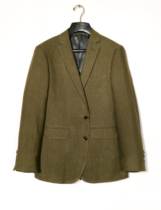 BKT50 Tailored Jacket in Linen Twill - Moss