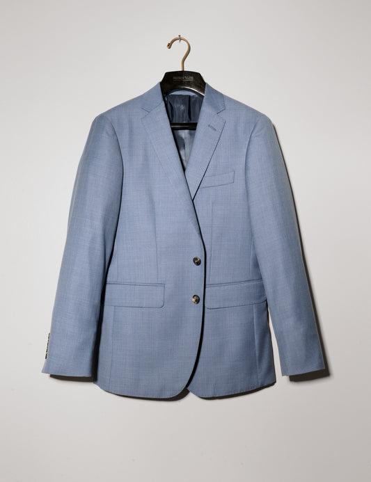 BKT50 Tailored Jacket in Heathered Twill - Blue Fog