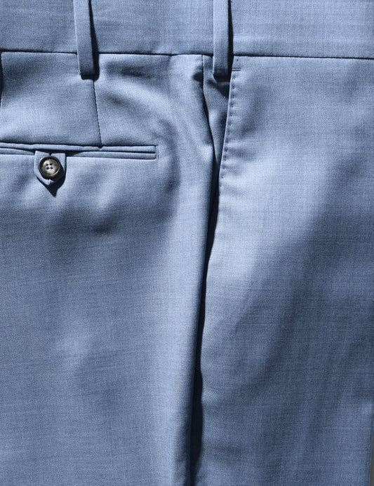 BKT50 Tailored Trousers in Heathered Twill - Blue Fog