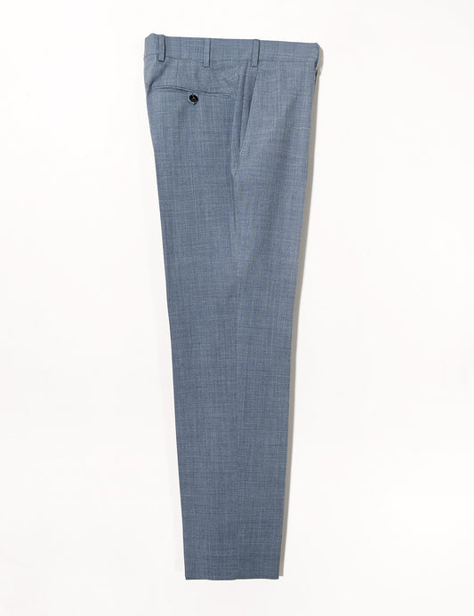 Brooklyn Tailors BKT50 Tailored Trousers in Heathered Plainweave - Summer Sky full length shot
