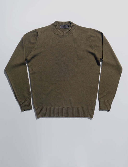 Sturdy Merino Crewneck Sweater - Olive
