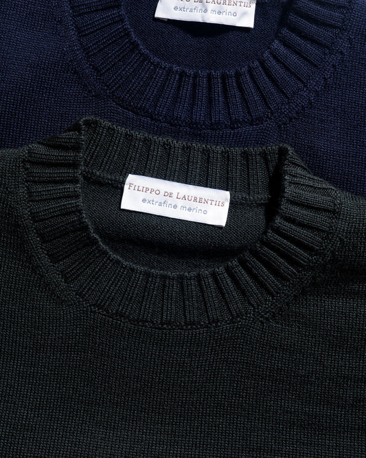 Sturdy Merino Crewneck Sweater - Navy