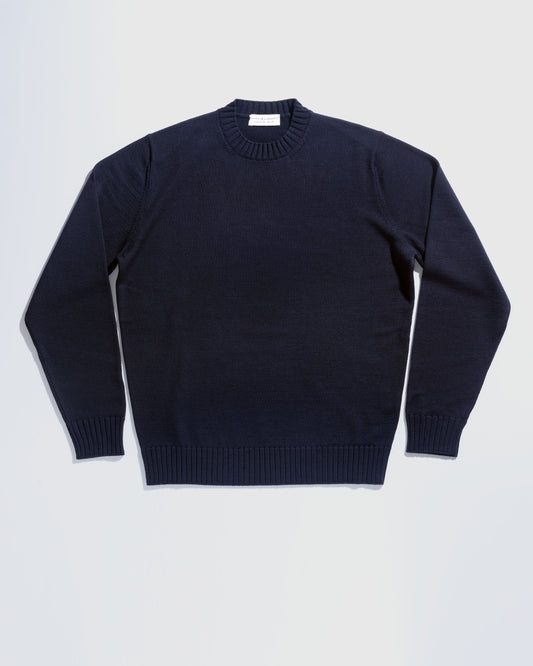 Sturdy Merino Crewneck Sweater - Navy