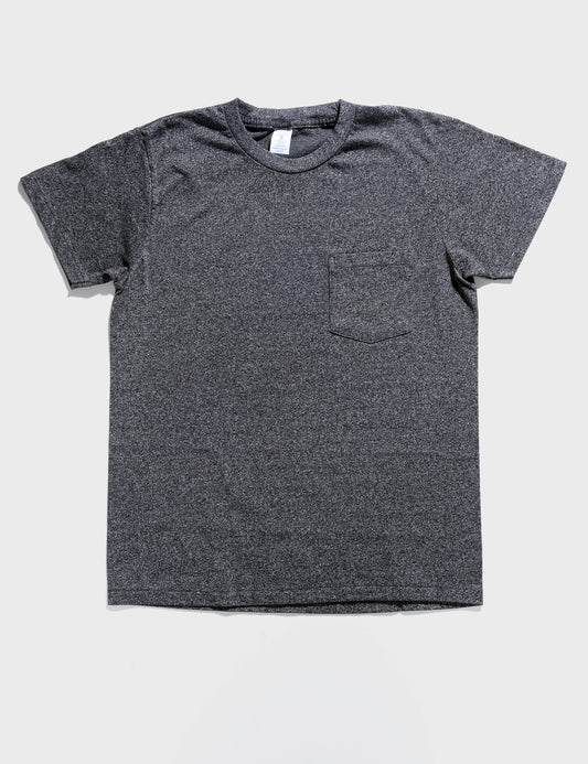 FINAL SALE: 1-Pack Short Sleeve Pocket Tee in Charcoal Mock Twist