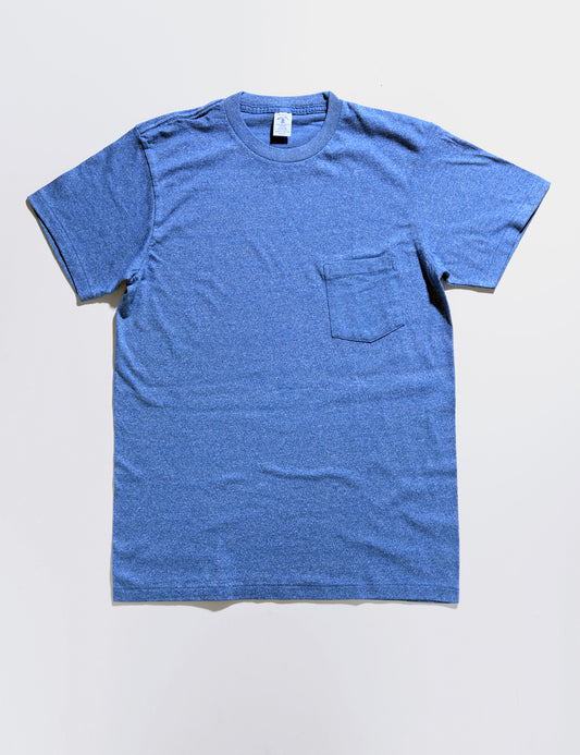 FINAL SALE: 1-Pack Short Sleeve Pocket Tee in Blue Mock Twist