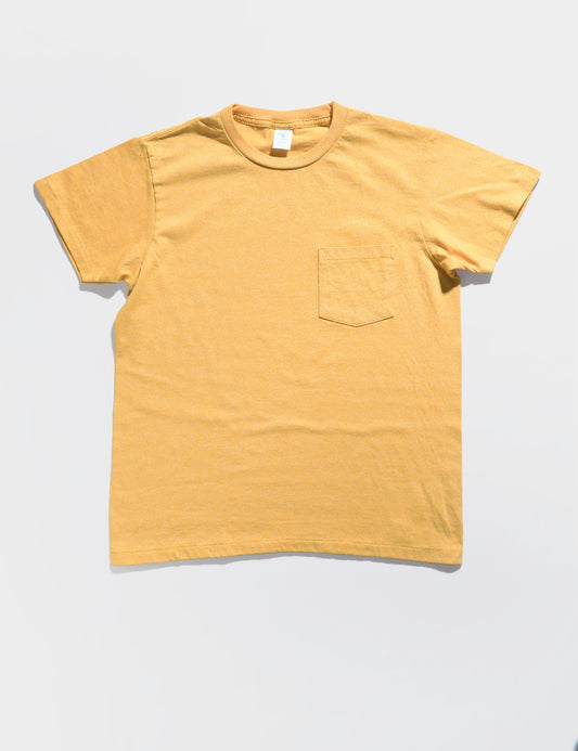 FINAL SALE: 1-Pack Short Sleeve Pocket Tee in Gold Mock Twist