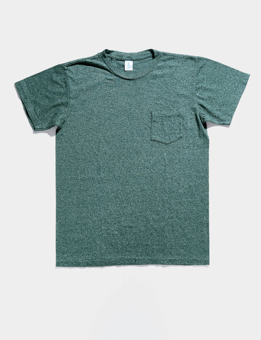 FINAL SALE: 1-Pack Short Sleeve Pocket Tee in Forest Green Mock Twist