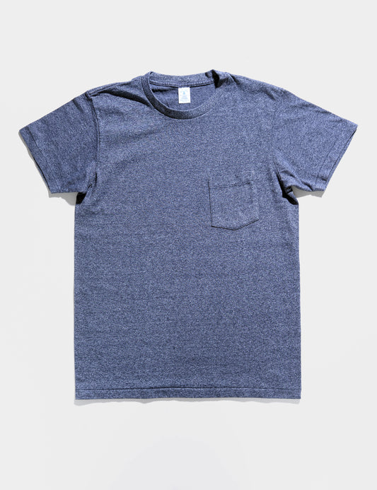 FINAL SALE: 1-Pack Short Sleeve Pocket Tee in Navy Mock Twist