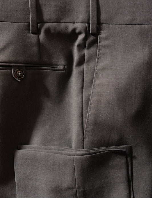 BKT50 Tailored Trousers in Wool Mohair Plainweave - Gunmetal Gray