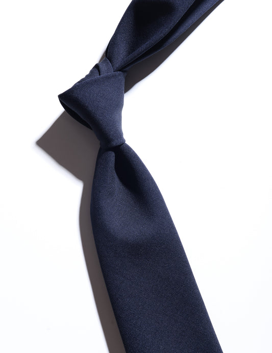 Super Fine Wool & Mohair Necktie - Midnight Blue