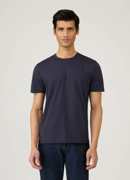 Riviera Midweight T-Shirt in Navy